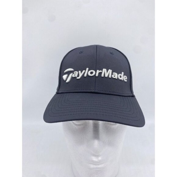 TaylorMade Golf Hat Mens Large-XL Black White A-Flex Lethal Fitted Golfing Cap - Picture 1 of 2